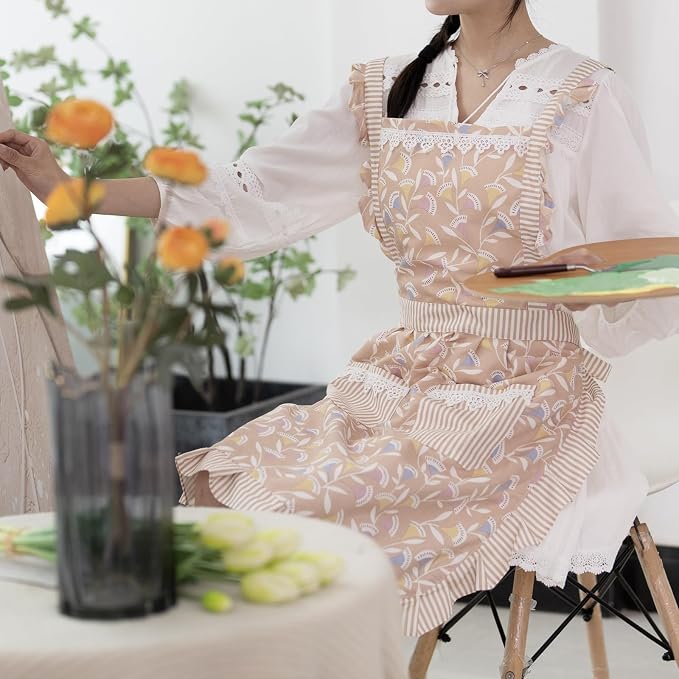 Funny Aprons for Women with Pockets, Kitchen Cooking Grilling Bbq Cute Chef - Image 6