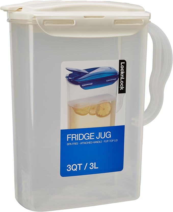 LocknLock Aqua Fridge Door Water Jug | Clear Pitcher | BPA Free Plastic Pitcher - Image 3