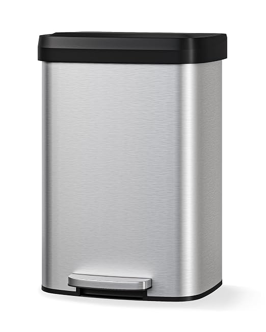 Garvee 13 gal / 50 L Stainless Steel Trash Can by Garvee