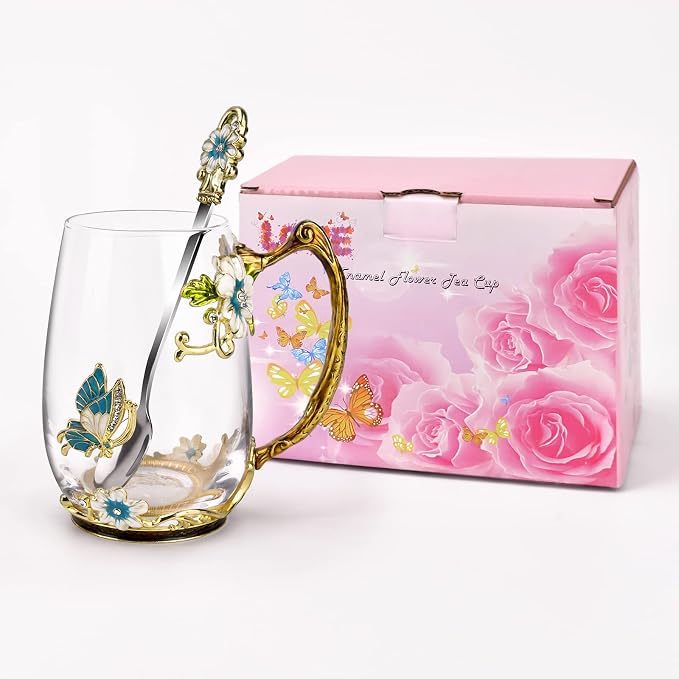OEAGO Birthday Gifts for Women Mom Glass Coffee Enamels Mug Best Mothers Day - Image 7