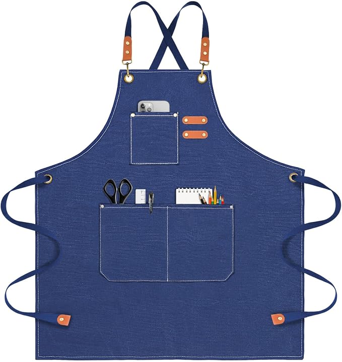 OUNLEN Chef Apron for Men Women Canvas Aprons by OUNLENAPRON