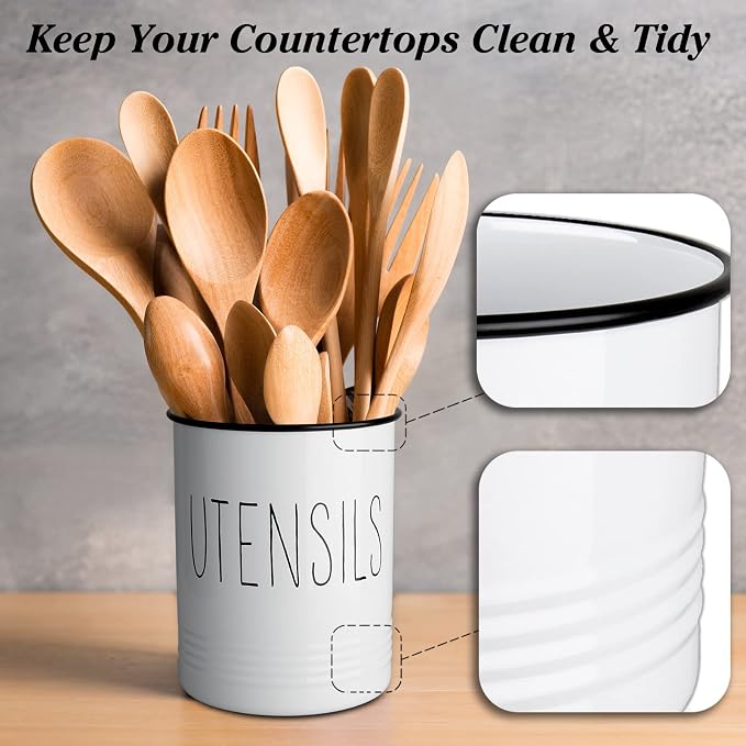 Bivvclaz Kitchen Utensil Holder, 6.7" Utensil Holder - Image 4