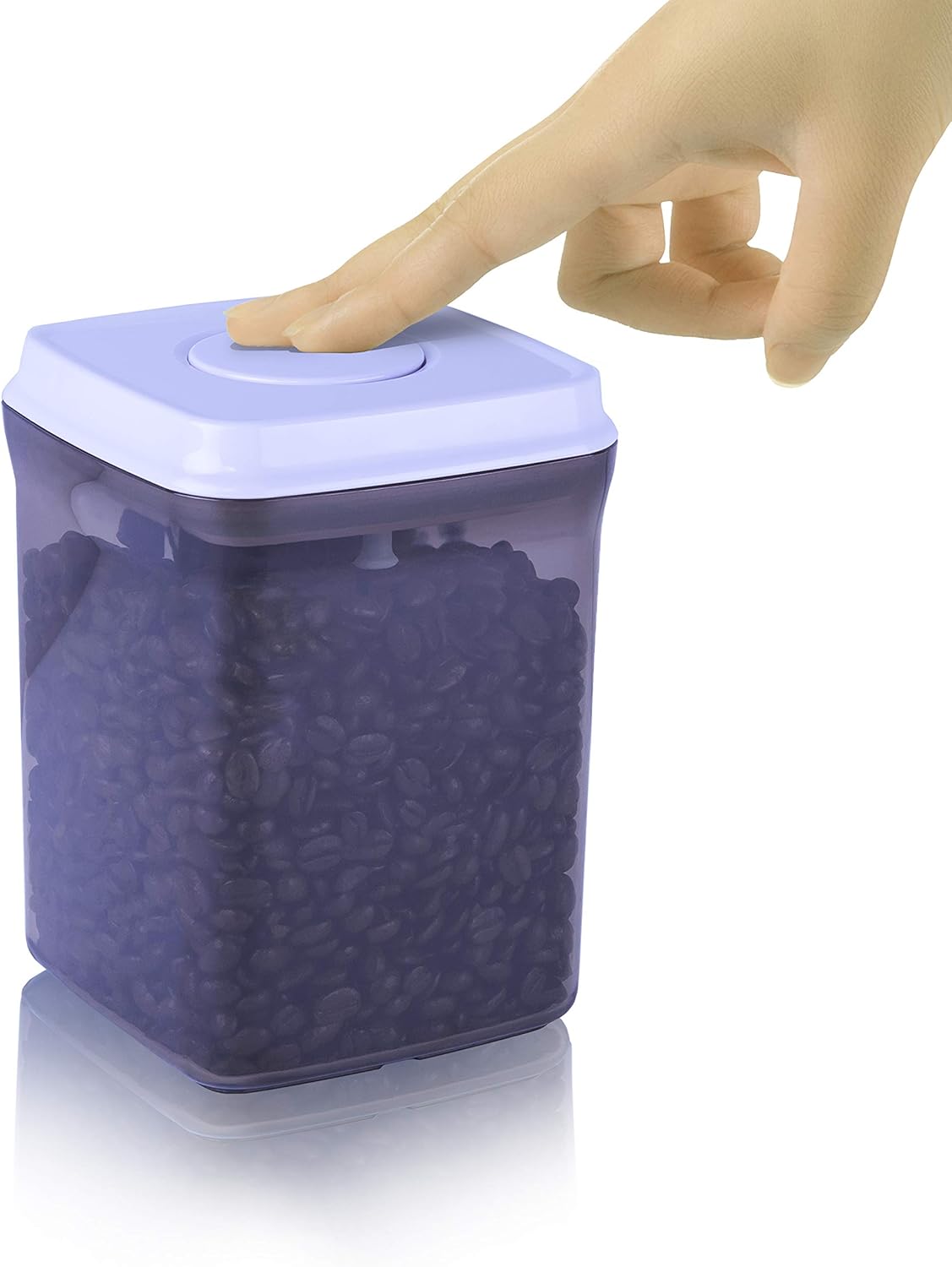 BopTop (1pc Brown Tinted) Airtight Food Storage Container – Mechanical Silicone Seal Canister - BPA-Free Stackable Sun-Resistant - 1.5Qt