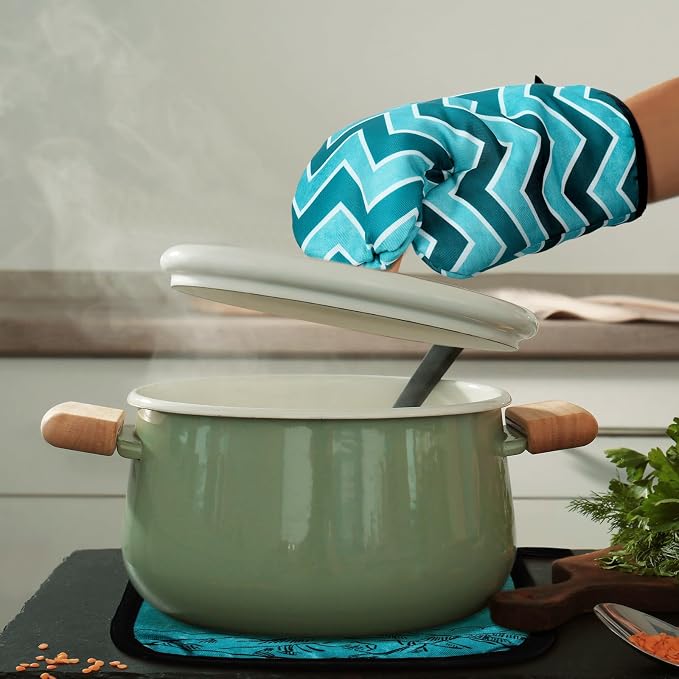 Bencailor 6 Pcs Boho Mountains Kitchen Towels Oven Mitts and Pot Holders Set - Image 4