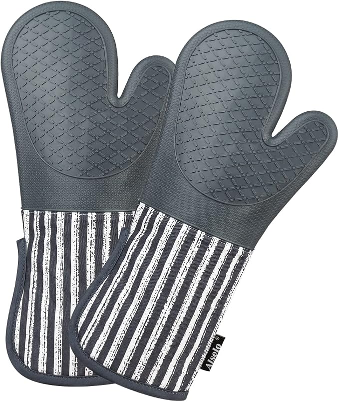 Alselo Silicone Oven Mitts Heat Resistant 932℉ by Alselo-Enjoyahealthylife
