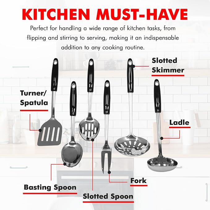 Chef Craft Select Heavy Duty Basting Spoon, 12 inch, Stainless Steel - Image 6