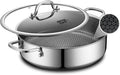 Saute Pan, Hybrid Non Stick 6.5 Quart Everyday Braiser pan, Chicken Fryer by SNOWCLAD