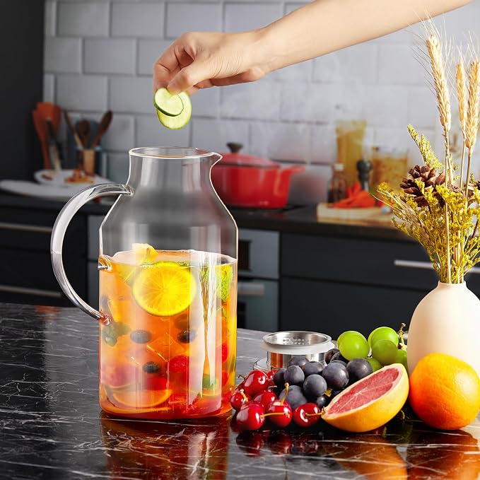 Bivvclaz 3 Liter 101 oz Glass Pitcher - Image 8