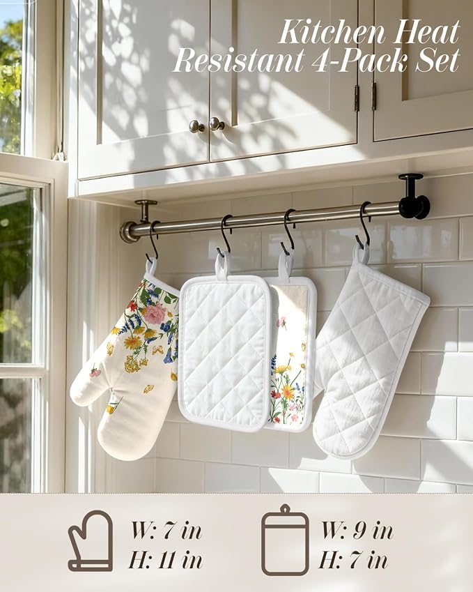 Miss Adola Cotton Oven Mitts and Pot Holders Sets - Image 4