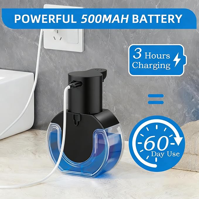 Automatic Soap Dispenser Touchless, Liquid Soap Dispenser USB Rechargeable - Image 5