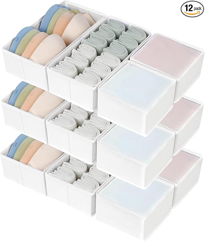 DIMJ Drawer Organizers Clothes, Fabric Closet Organizers and Storage, Shallow by DiMJ