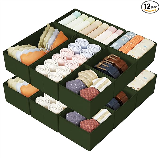 DIMJ Drawer Organizers Clothes, Fabric Closet Organizers and Storage, Shallow by DiMJ