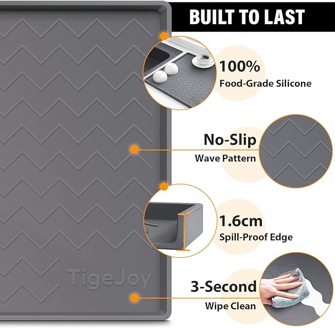 TigeJoy 37" x 19" Under Sink Mats - Image 4