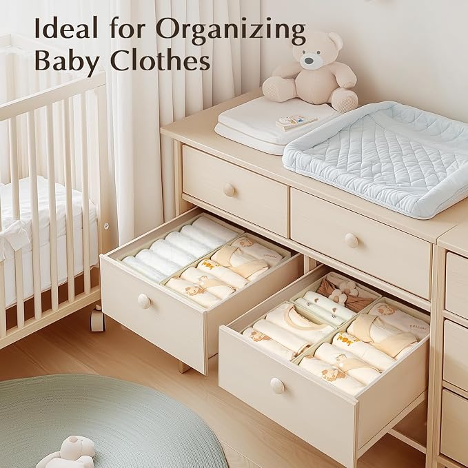 DIMJ Drawer Organizers Clothes, Dresser Organizer Bins - Image 3