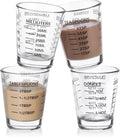 Shot Glasses Measuring Cup Set 4PACK Espresso Shot Glasses Liquid Heavy Glass by SAIAOKJ