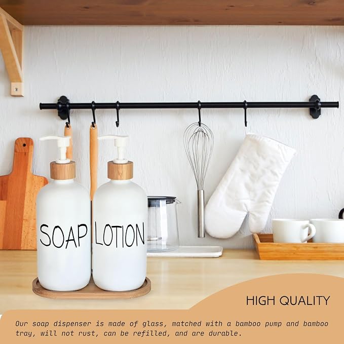 White Soap Dispenser Bathroom Set, Set - Image 3
