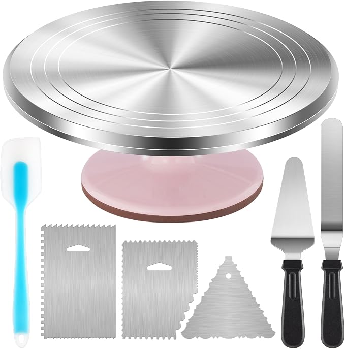 Kootek Aluminium Cake Turntable Set, Baking Tools by Kootek