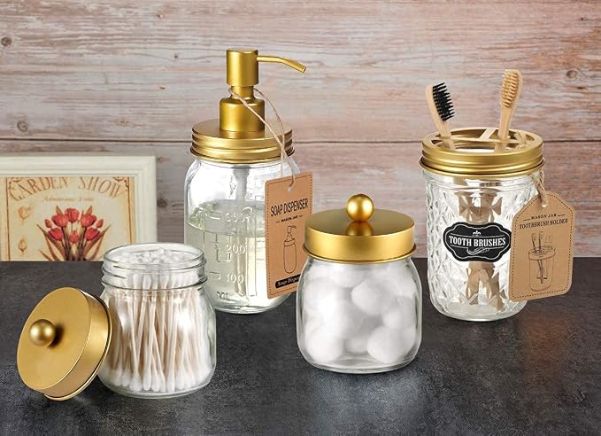 Amolliar Mason Jar Liquid Soap Dispenser -Rustproof Stainless Steel Farmhouse - Image 7