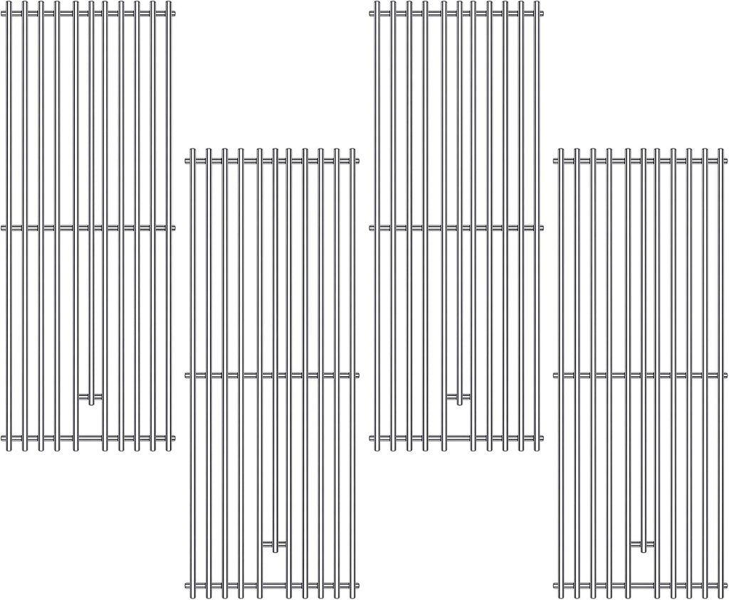 9MM 16517 Grill Grates Replacement for Bull Grill Replacement Parts, BBQ Bull Angus 4 Burner 47628 47629, Steer Premium 69008, Lonestar 87049, Bull Outlaw 26038 26039, Stainless Steel Grids