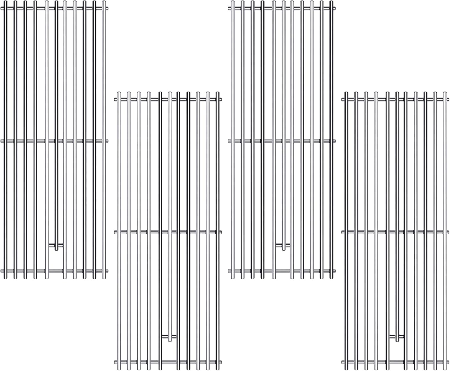 9MM 16517 Grill Grates Replacement for Bull Grill Replacement Parts, BBQ Bull Angus 4 Burner 47628 47629, Steer Premium 69008, Lonestar 87049, Bull Outlaw 26038 26039, Stainless Steel Grids