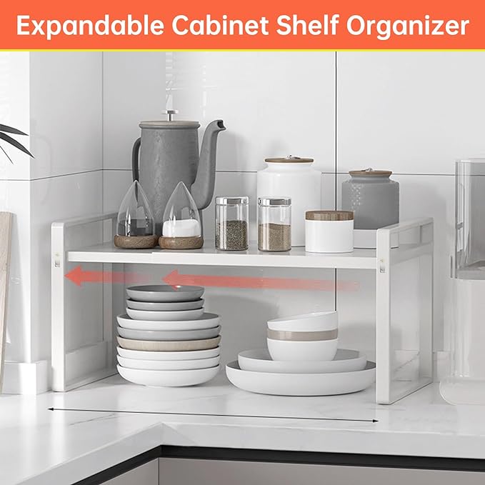 Adjustable Kitchen Shelf Organizer 9", Heavy-Duty Cabinet Shelves - Image 5