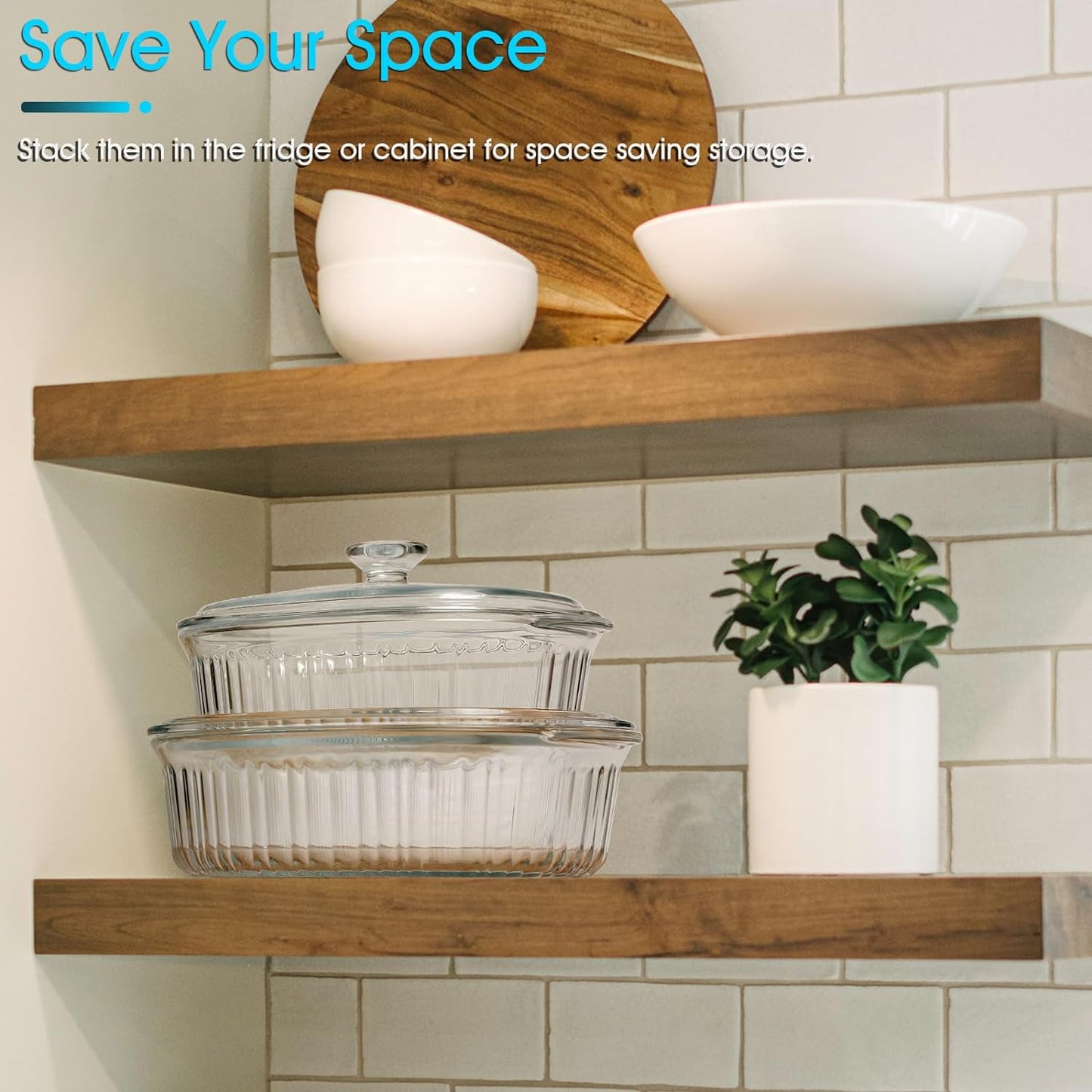 NUTRIUPS 1.9QT Oval Glass Casserole Dish with Glass Lid, Borosilicate Glass,Oval Casserole Dish for Oven, Baking Dish with Lid