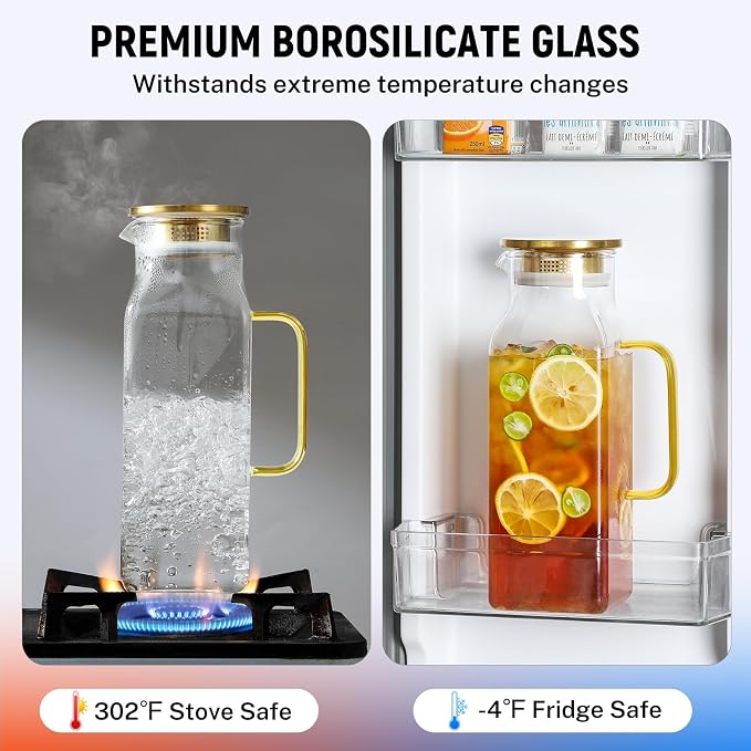 2 Quart Square Glass Pitcher - Image 4