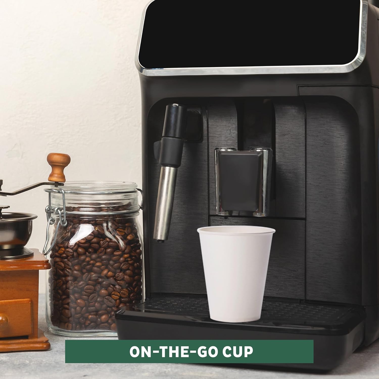 Freshware Coffee Cups 12 oz [300 Pack] Disposable Paper Cups for Hot or Iced Coffee Cup, Slushie Cup, Milkshakes, Smoothies, and Tea