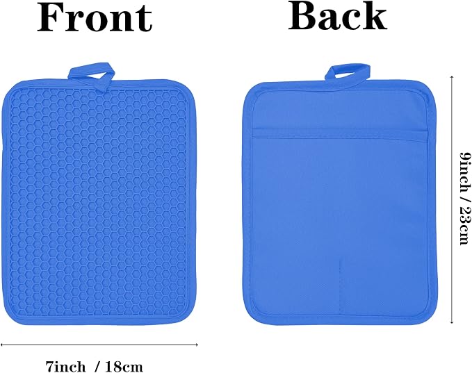 Oven Pot Holder with Pocket Cotton Heat Resistant Coaster Potholder Kitchen Hot - Image 2
