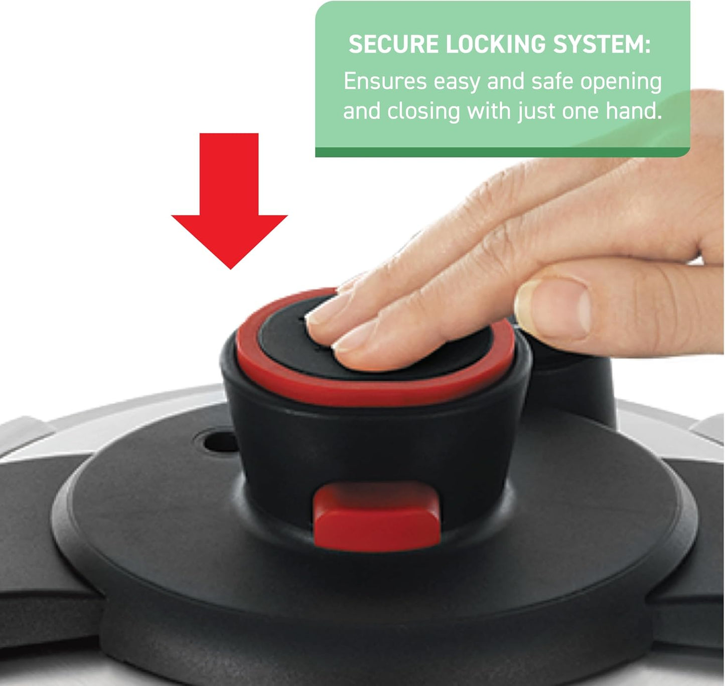 T-fal Clipso Stainless Steel Pressure Cooker 8 Quart, Induction Compatible, Secure locking System, One Hand System, Fast Cooking, Recipe Book Included, Cookware, Pots and Pans, Dishwasher Safe, Silver