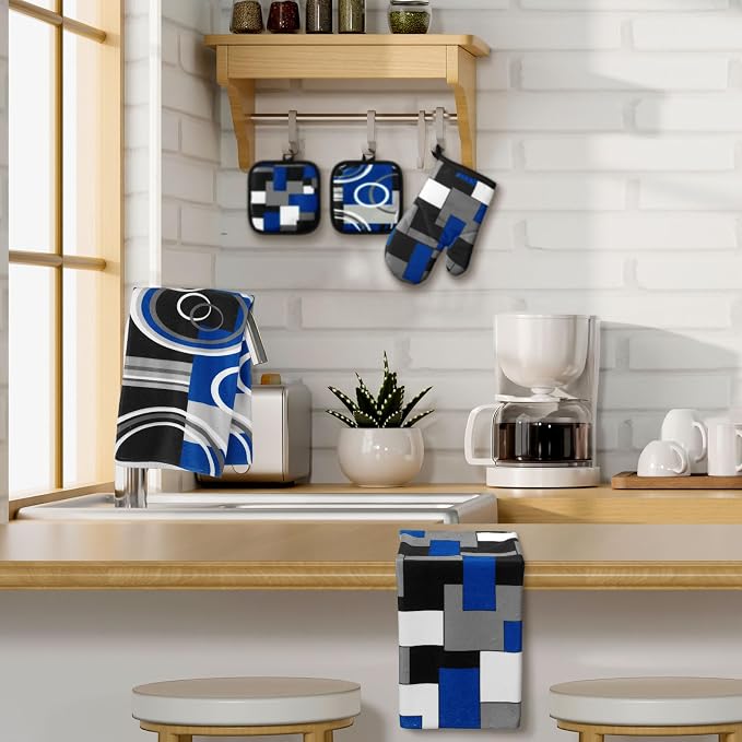 Jingmore 6 Pcs Kitchen Decor Set Accessorie Farmhouse Kitchen Towels Pot - Image 4