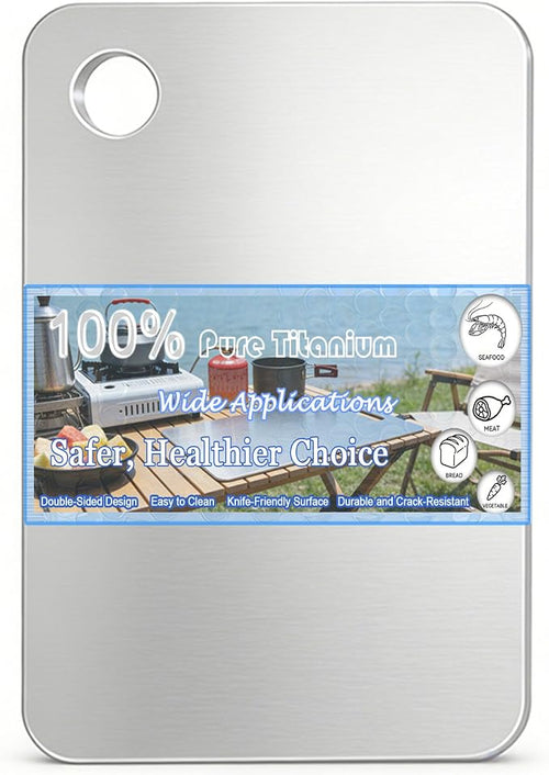 100% Pure Titanium Cutting Board, Double-Sided Titanium Cutting Boards by Unknown