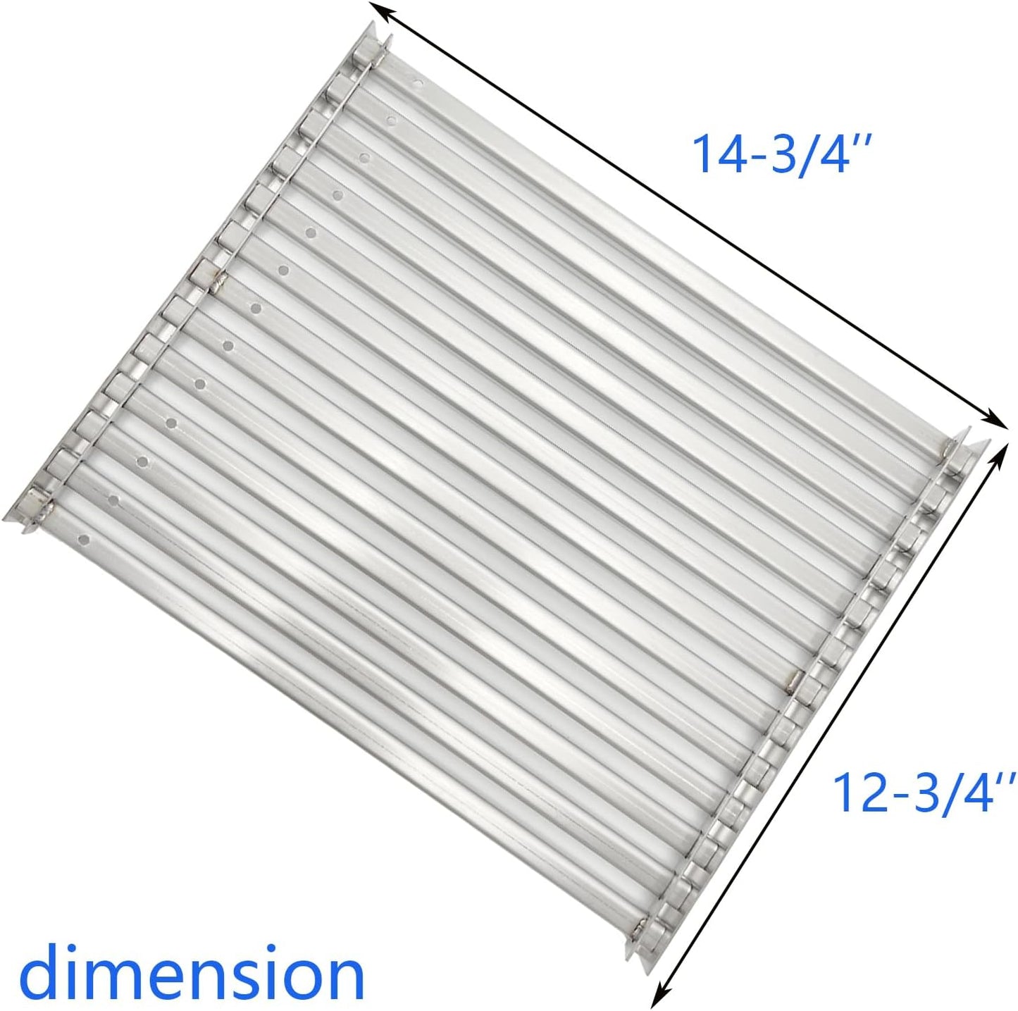 S375 Stainless Steel Cooking Grid Grates Replacement Parts for TEC Patio II and Sterling II Gas Grill (2-Pack) 14-3/4" X 12-3/4"