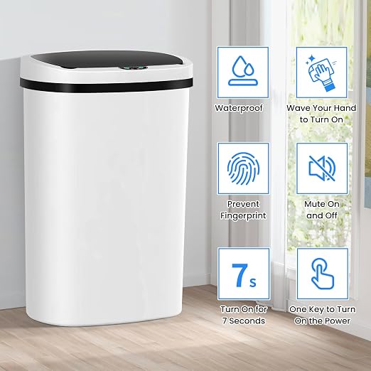 13 Gallon Trash Can | 50L Sensor Automatic Kitchen Trash Can - Image 2