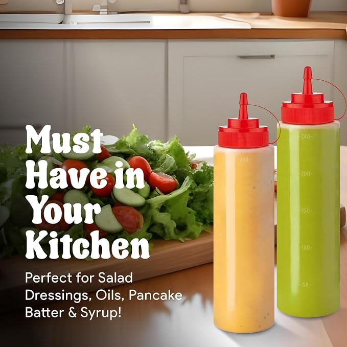 Norcalway 12 oz & 16 oz Condiment Squeeze Bottles - Image 8