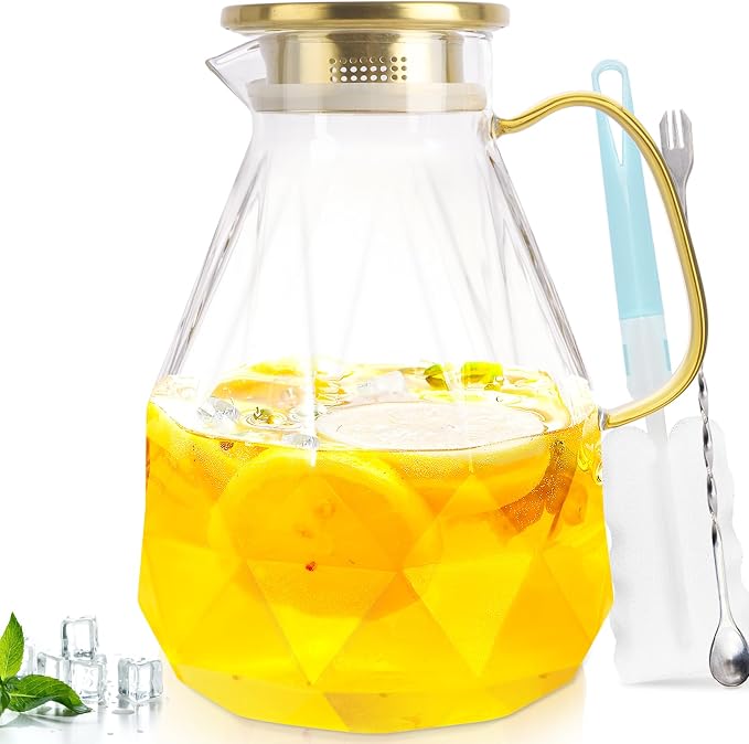 Yirilan Glass Pitcher, 3 Liter Water Carafe by Yirilan