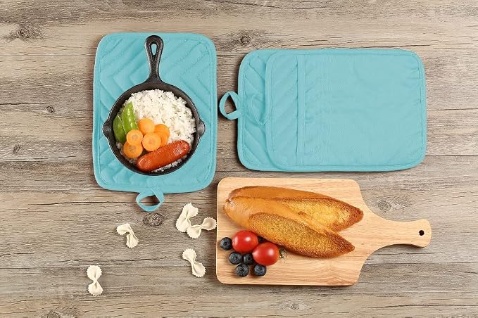 Oven Pot Holder with Pocket Cotton Heat Resistant Coaster Potholder Kitchen Hot - Image 6