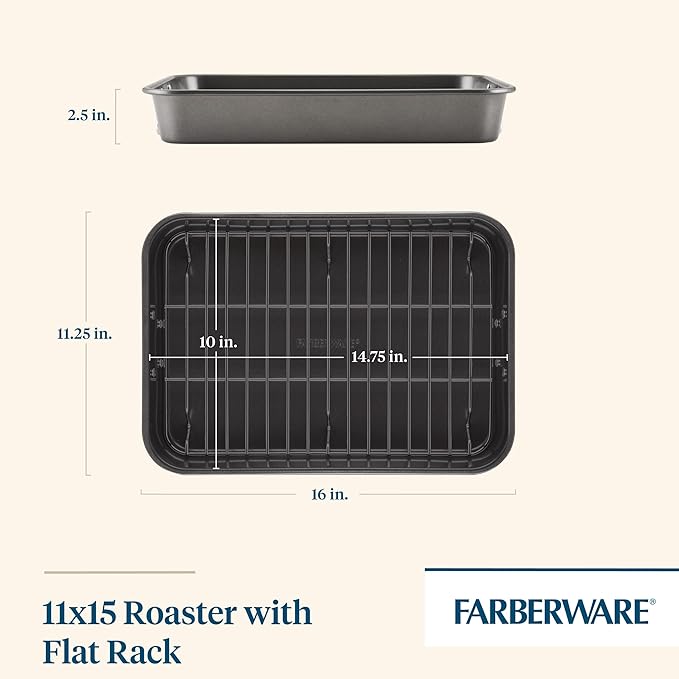Farberware Bakeware Nonstick Steel Roaster - Image 2