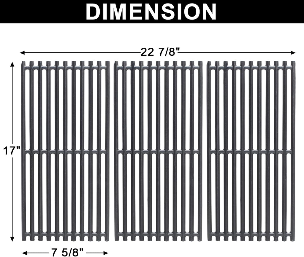 17" Cast Iron Grill Grates for Charbroil Commercial Infrared G466-0025-W1, Grate Replacement Parts for Charbroil 463242515 466242515 466242615 463242516 463243016 466242516 463367016