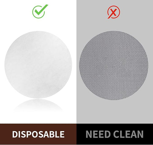 1000 Pcs Coffee Paper Filter for Espresso Coffee Maker, 53 mm Unbleached - Image 2