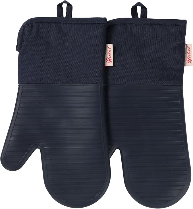 YUTAT Silicone Oven Mitts, High Heat Resistant Up to 500 Degrees, Waterproof by YUTAT