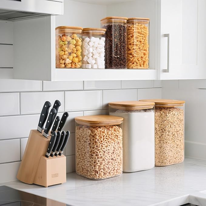 ComSaf 3.6 Qt Glass Food Storage Containers Set of 2, Large Storage Containers - Image 6