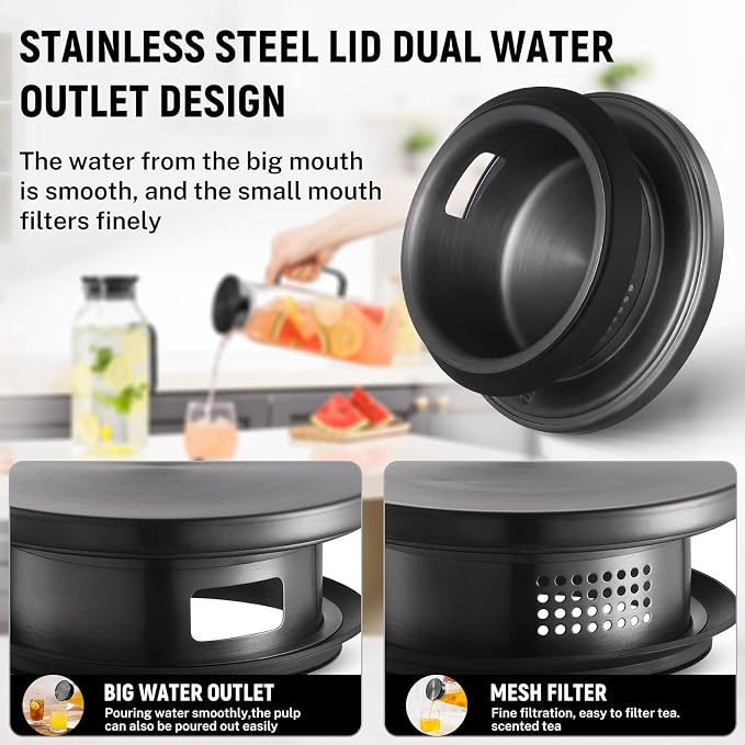 2 Quart Square Glass Pitcher - Image 4