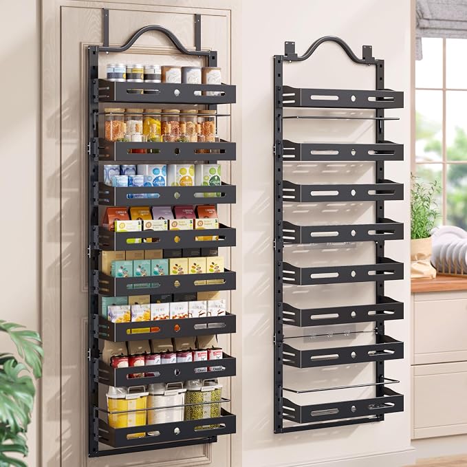8-Tier Over The Door Pantry Organizer, Large 2 IN 1 Wall Mount or Hanging Spice by FREEXPLOYER