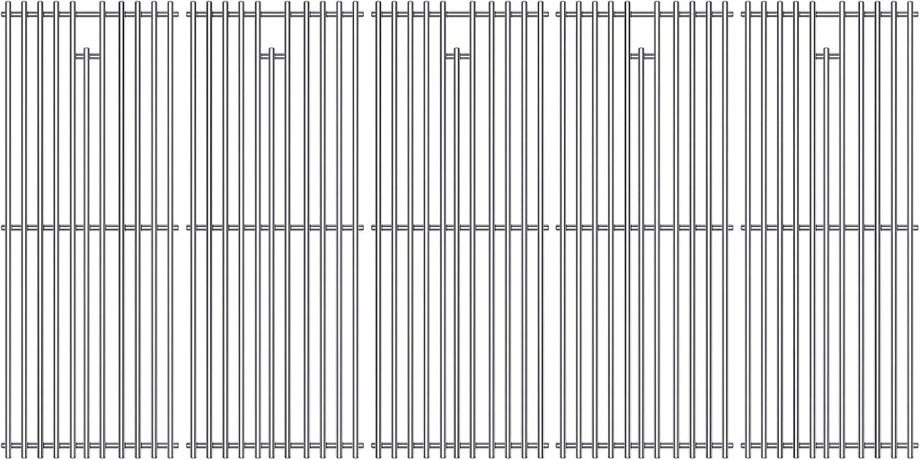 9MM 16517 Grill Grates Replacement for Bull Grill Replacement Parts, BBQ Bull Brahma 5 Burner 57568, 57569, 57568CE, 19” Lion Premium 40” 4 Burner L90000, 90000, 65073 Stainless Steel Grids