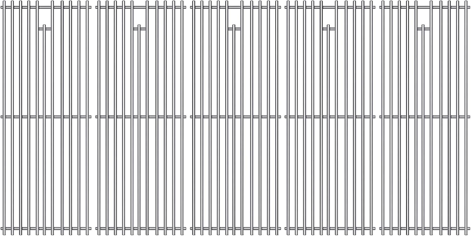 9MM 16517 Grill Grates Replacement for Bull Grill Replacement Parts, BBQ Bull Brahma 5 Burner 57568, 57569, 57568CE, 19” Lion Premium 40” 4 Burner L90000, 90000, 65073 Stainless Steel Grids