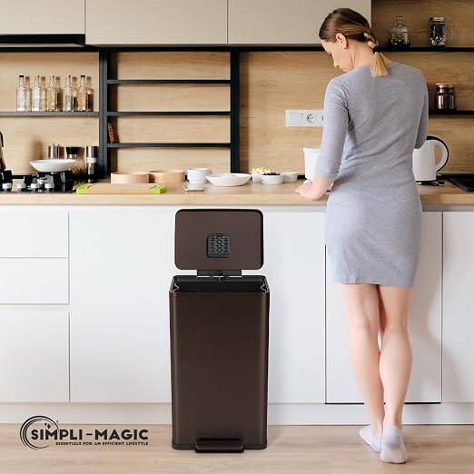 Simpli-Magic 50 Liter / 13.2 Gallon Soft-Close, Smudge Resistant Trash Can - Image 7