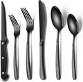 EWFEN 24-Piece Black Silverware Set by EWFEN