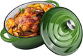 5.5 Quart Oval Enameled Cast Iron Dutch Oven Pot by Alathote