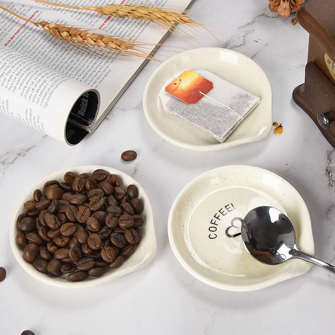 FANGSUN Coffee Spoon Rest, 3.5 Inch Ceramic Spoon Holder - Image 5